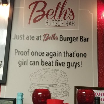 Beth's Burger Bar - One girl beats five guys. - American Near Me - Orlando, Florida Beth's Burger Bar - One girl beats five guys. - American Near Me - Orlando, Florida