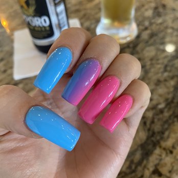 MD Nails - Cotton Candy Acrylic set - Nail Salons Near Me - Las Vegas, Nevada