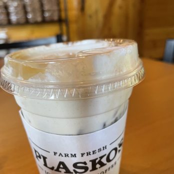 Plasko's Farm - Hazelnut cold foam latte - Ice Cream & Frozen Yogurt Near Me - Trumbull, Connecticut Plasko's Farm - Hazelnut cold foam latte - Ice Cream & Frozen Yogurt Near Me - Trumbull, Connecticut