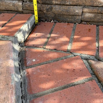 Saddleback Pavers - BEFORE: I sure won't miss this trip hazard! - Masonry/Concrete Near Me