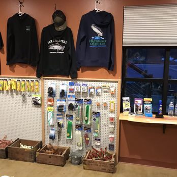 R & R Charters - cool tackle shop section with apparel. I got a jacket& hat- super comfy ! - Boat Charters Near Me - Anacortes, Washington R & R Charters - cool tackle shop section with apparel. I got a jacket& hat- super comfy ! - Boat Charters Near Me - Anacortes, Washington
