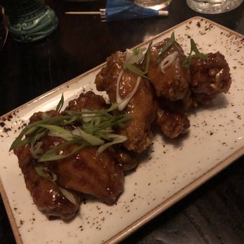 Cellar 335 - Korean Style Wings  A pass for me on these. I was expecting a soy garlic sauce but this was more just teriyaki - Cocktail Bars Near Me - Jersey City, New Jersey