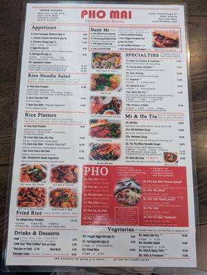 Menu photo 4 Pho Mai Eden Prairie, MN