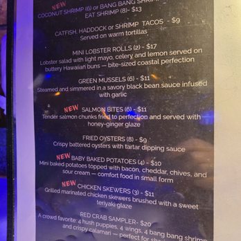 Red Crab Juicy Seafood - Bar menu - Seafood Near Me - Delray Beach, Florida Red Crab Juicy Seafood - Bar menu - Seafood Near Me - Delray Beach, Florida