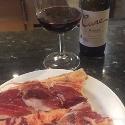 mini baguette with iberico ham, rubbed with tomato mini baguette with iberico ham, rubbed with tomato