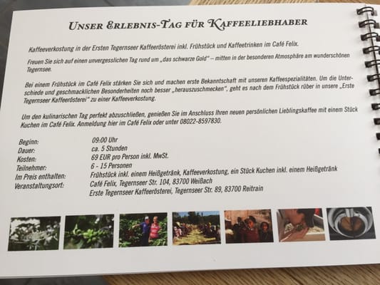 Menu photo 1 Erste Tegernseer Kaffeerösterei Kreuth, BY Menu photo 1 Erste Tegernseer Kaffeerösterei Kreuth, BY