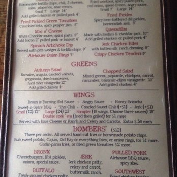 Bronx Alehouse - Menu 2 - American Near Me - Bronx, New York