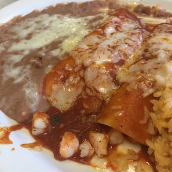 Mariscos Las Brisas - Shrimp enchiladas combo plate, good! - Mexican Near Me - Chino, California Mariscos Las Brisas - Shrimp enchiladas combo plate, good! - Mexican Near Me - Chino, California
