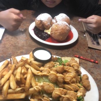 Huckleberry’s Breakfast And Lunch - Shrimp po boy and the Beignets. Oh and some crazy kid. Lol - Southern Near Me - Antelope, California Huckleberry’s Breakfast And Lunch - Shrimp po boy and the Beignets. Oh and some crazy kid. Lol - Southern Near Me - Antelope, California