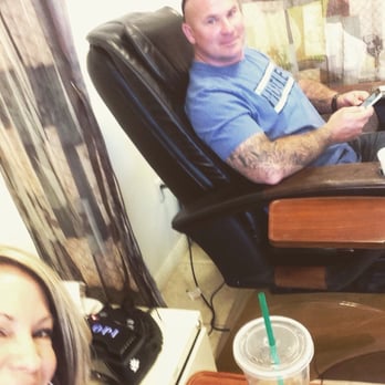 Green Ivy Nails & Spa - Hubby's first pedicure...he's hooked!! - Nail Salons Near Me - Temecula, California