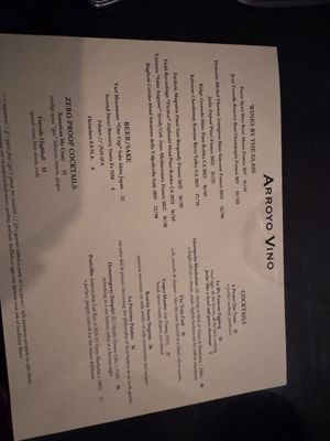 Menu photo 5 Arroyo Vino Santa Fe, NM