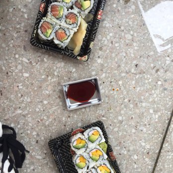 Avana Sushi - Salmon avocado sushi on top and shrimp mango avocado on bottom - Japanese Near Me - Boston, Massachusetts Avana Sushi - Salmon avocado sushi on top and shrimp mango avocado on bottom - Japanese Near Me - Boston, Massachusetts