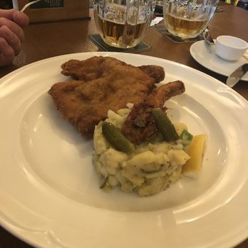 Restaurace Malostranská beseda - Pork chop fried in butter....think schnitzel - Czech Near Me - Prague, Puerto Rico Restaurace Malostranská beseda - Pork chop fried in butter....think schnitzel - Czech Near Me - Prague, Puerto Rico
