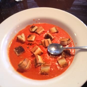 Lost & Found - Tomato Soup with Grilled Cheese Croutons - New American Near Me - Shelton, Connecticut Lost & Found - Tomato Soup with Grilled Cheese Croutons - New American Near Me - Shelton, Connecticut