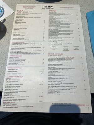 Menu photo 7 The Rim Fort Worth, TX