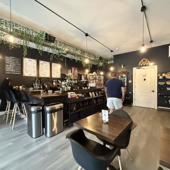 Nightshade Coffee - Inside seating area and coffee bar - Coffee & Tea Near Me - Westwood, New Jersey