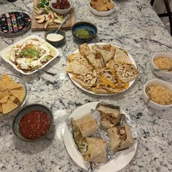Andrea's Taqueria - Chicken Quesadilla Steak Burrito Rice
