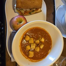 Here is the half sandwich with the "bowl"