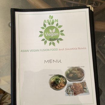 Asian Vegan Bistro - Front of restaurant menu - Vegan Near Me - Bakersfield, California
