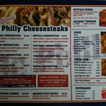 Go Philly - Updated takeout menu from September 2016, others on yelp are outdated - Cheesesteaks Near Me - Tacoma, Washington