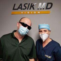 Lasik Md - Picture with Dr Alban right after surgery.