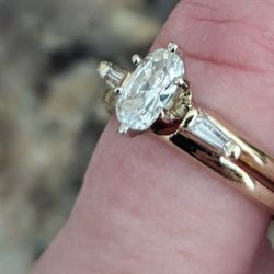 Kings Jewelry - Rebuilt damaged head/setting for oval solitaire and repaired prong for accent diamonds