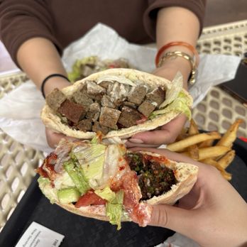 Falafel's Drive-In - Falafel Sandwich ($7.50 small, 5/5 stars), Gyro Sandwich ($9.50, 3/5 stars) - Middle Eastern Near Me - San Jose, California