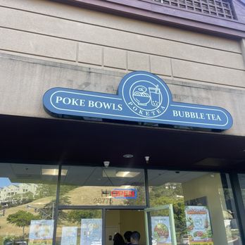 Poke Tea - Signage at front of shop - Poke Near Me - Hayward, California