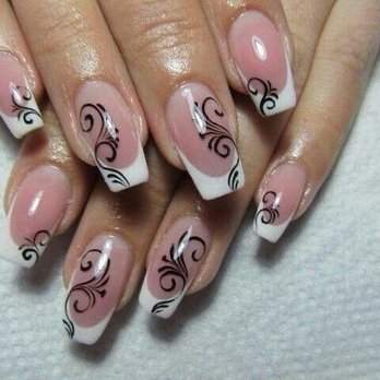 LV Nails Spa - I requested this but shorter and red lines - Nail Salons Near Me - Gulfport, Mississippi LV Nails Spa - I requested this but shorter and red lines - Nail Salons Near Me - Gulfport, Mississippi