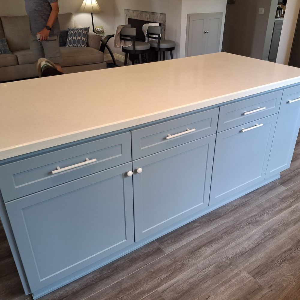 OC Kitchen Designs - Lower kitchen cabinets in blue for my casual beachy theme. - Cabinetry Near Me - Laguna Hills, California OC Kitchen Designs - Lower kitchen cabinets in blue for my casual beachy theme. - Cabinetry Near Me - Laguna Hills, California