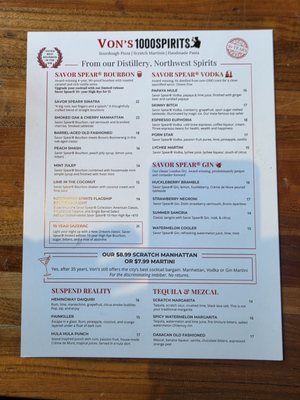 Menu photo 4 Von's 1000Spirits Seattle, WA Menu photo 4 Von's 1000Spirits Seattle, WA