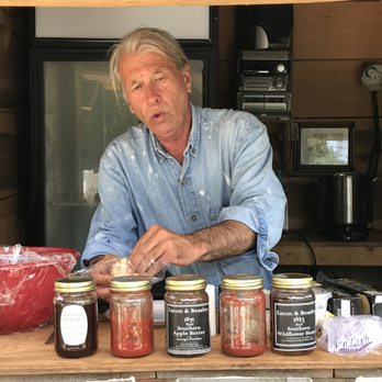 Victory Garden Produce - a man making jams - Fruits & Veggies Near Me - Scaly Mountain, North Carolina