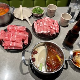 a variety of food on a table