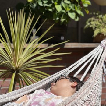 Cafe Guarani - Hammock in the "secret garden" - Cafes Near Me - Pacific Grove, California