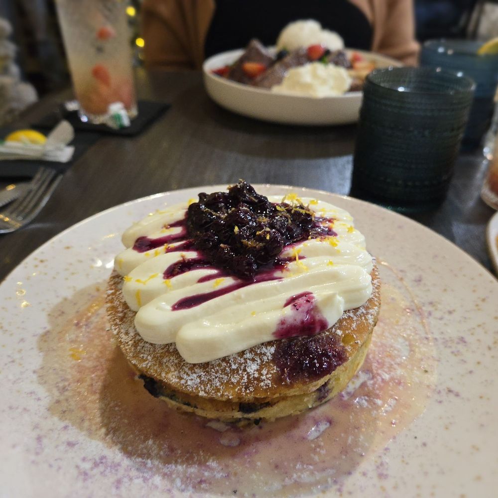 Brunch by De Martino - Blueberry lemon ricotta pancakes - Latin American Near Me - Somerville, New Jersey