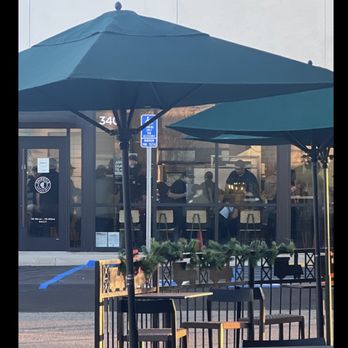 Chipotle Mexican Grill - tables and umbrellas - Fast Food Near Me - Tehachapi, California