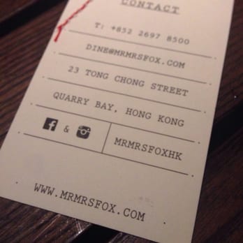 Mr & Mrs Fox - Bars Near Me - Hong Kong, HK