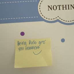 A business leaving a passive-aggressive note like this instead of addressing a customer's concern properly really crosses a line.