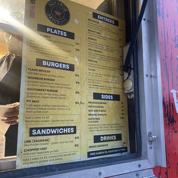 Houston Sauce Pit - Menu was cheaper at the truck than their online menu. So worth every penny! - Vegan Near Me - Houston, Texas Houston Sauce Pit - Menu was cheaper at the truck than their online menu. So worth every penny! - Vegan Near Me - Houston, Texas