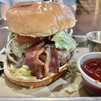 Bar Louie - Naperville - Bacon Cheddar Burger - Bars Near Me