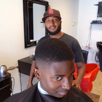Yonas Barbershop - Great teamwork...barber and client. - Barbers Near Me - San Diego, California