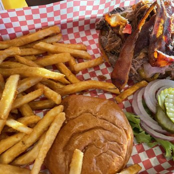 357 Reloaded - Pig burger, pulled pork, bacon and a burger - Burgers Near Me - Clifton, Colorado
