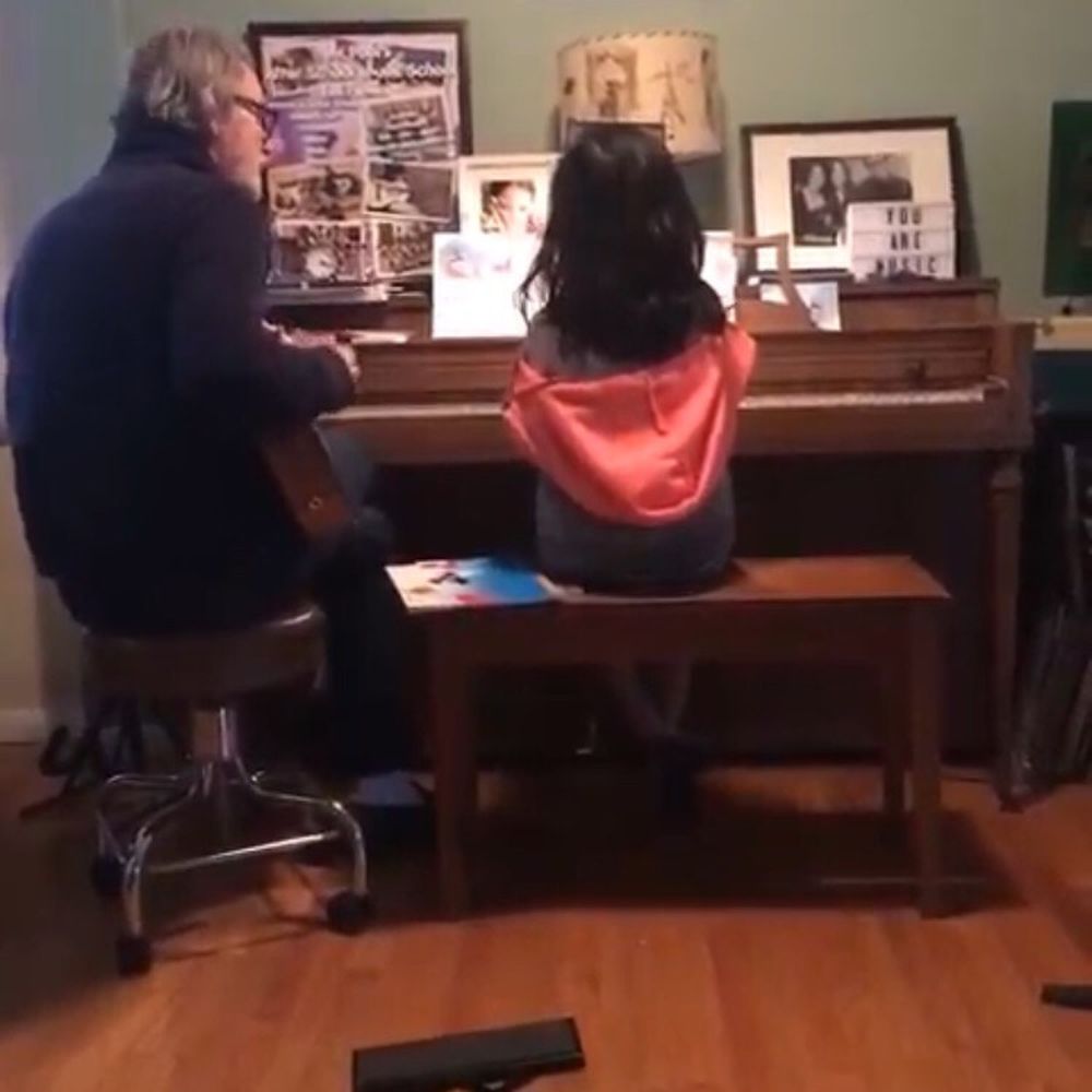 Mr. Paul jamming together with my daughter. Mr. Paul jamming together with my daughter.