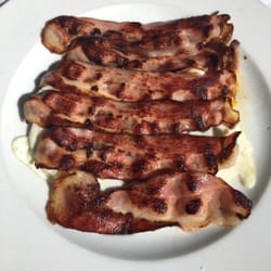 Puiglagulla - Bacon with eggs sunny de hall cooked over a wood & coal stove