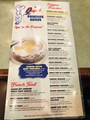 Menu photo 7 The Original Pancake House Fishers, IN