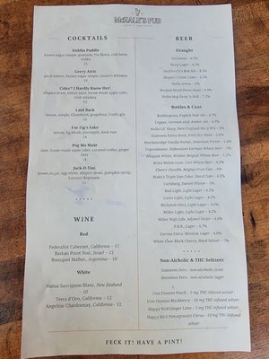 Menu photo 1 Mchales Pub Charlotte, NC