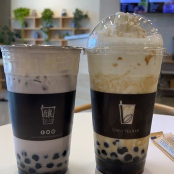 Brew Tea Bar - Taro milk tea boba with sea salt cream & dirty boba slush - Bubble Tea Near Me - Las Vegas, Nevada