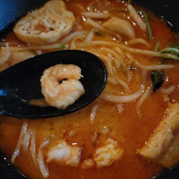 Laut - Ultimate curry laksa - the shrimp was subpar both texture and size wise - Thai Near Me - New York, New York Laut - Ultimate curry laksa - the shrimp was subpar both texture and size wise - Thai Near Me - New York, New York