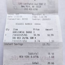 Staples - My sales receipt, February 22, 2025