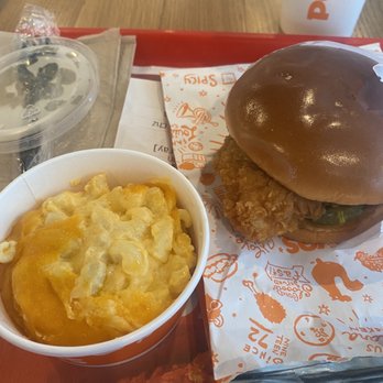 Popeyes Louisiana Kitchen - Chicken sandwich combo with Mac & Cheese side - Chicken Wings Near Me - Delano, California Popeyes Louisiana Kitchen - Chicken sandwich combo with Mac & Cheese side - Chicken Wings Near Me - Delano, California